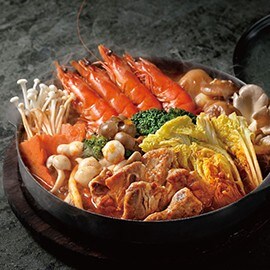 紅湯鮮蝦子排燜鍋