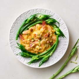 晚來筍金沙燴蝦蟹