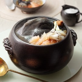 甜柚海底椰燉雞佐花膠霜 甜柚海底椰燉雞佐花膠霜