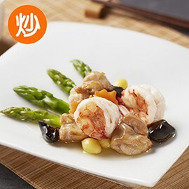 炒製示範料理:清炒蝦球 炒製示範料理:清炒蝦球