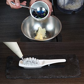 3. 蝶豆花+馬鈴薯泥 3. 蝶豆花+馬鈴薯泥