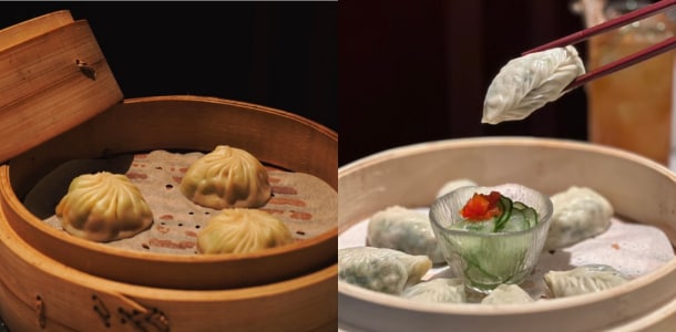 弎弎川酒打破川菜熱菜與江浙點心的疆界，將「椒麻」、「麻辣」味型注入小籠湯包、春捲、蝦餃等江南點心中。