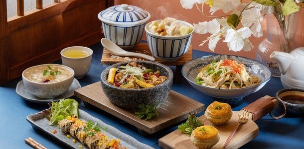 以秋收為意涵,漢來蔬食發揮創意推出多道秋季限定料理。(圖片來源:漢來蔬食) 以秋收為意涵,漢來蔬食發揮創意推出多道秋季限定料理。(圖片來源:漢來蔬食)