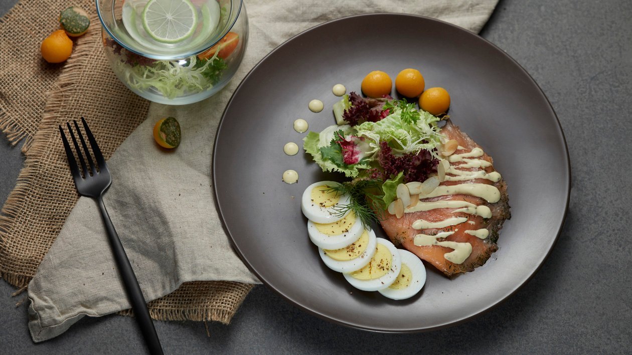 煙燻鮭魚沙拉佐芥末籽荷蘭醬 食譜詳情unilever Food Solutions