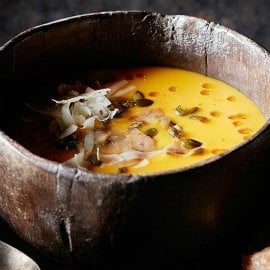 南瓜湯佐栗子和葛瑞爾起司