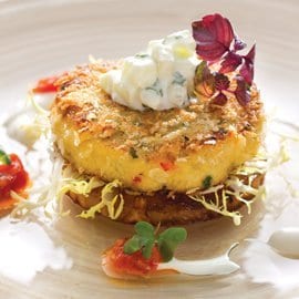 地中海蟹肉餅佐蕃茄沙拉 地中海蟹肉餅佐蕃茄沙拉