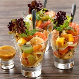 玉米脆餅海鮮橙汁沙拉 玉米脆餅海鮮橙汁沙拉