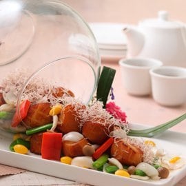 百合玉帶炒蜜豆 百合玉帶炒蜜豆