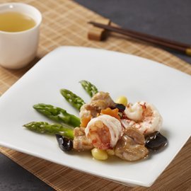 蘆筍炒雙球 蘆筍炒雙球