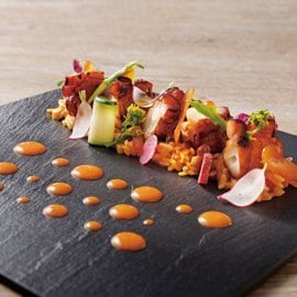 西西里燉章魚搭烏魚子燉飯