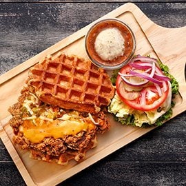 轟炸蜂蜜芥末雞腿堡