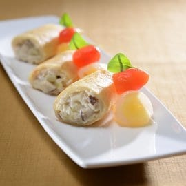 酥炸甜荔香蟹捲 酥炸甜荔香蟹捲