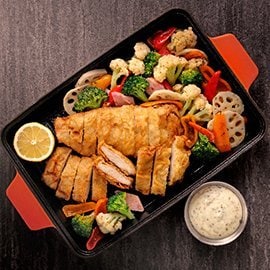 酥炸香草風味松阪豬附柏士圖檸檬美乃滋 酥炸香草風味松阪豬附柏士圖檸檬美乃滋