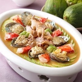 陶板鮑貝勝瓜盤