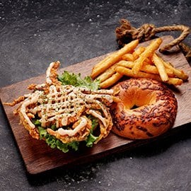 香檸蜂蜜明太子醬美味蟹堡	 香檸蜂蜜明太子醬美味蟹堡