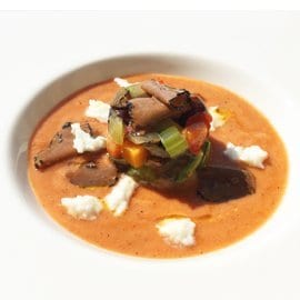 黑松露馬茲拉起司時蔬佐蕃茄普切塔醬